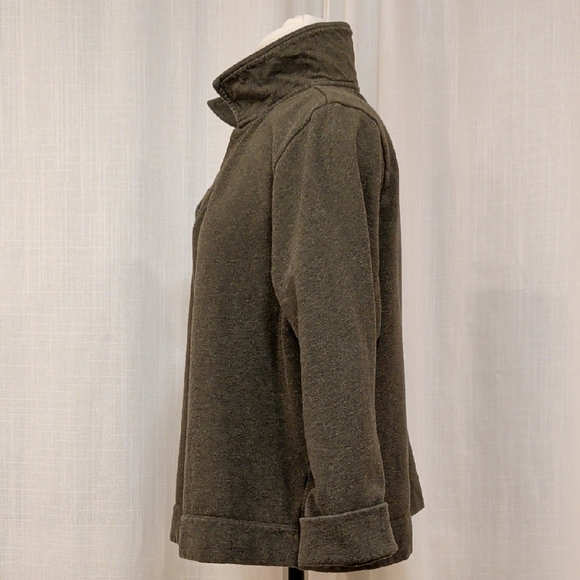 Clear Wing Johnny Collar Pullover Boxy Sweatshirt - Picture 2 of 8